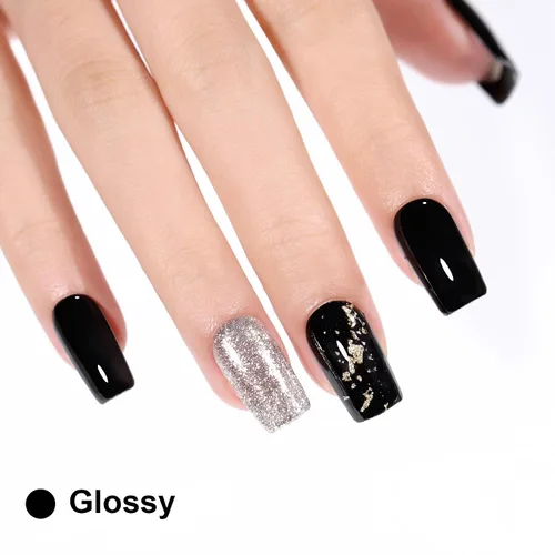 Vista 4 de L'UGX Esmalte de Uñas en Gel Negro Navideño 15ML (0.5 onzas líquidas) Removible Colores de Gel UV para Arte de Uñas Manicura y Pedicura DIY en Casa