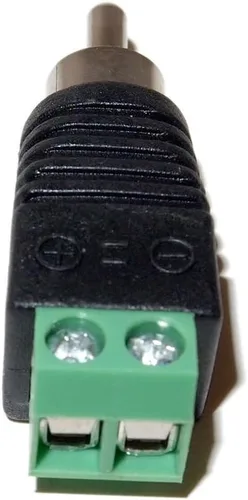 Vista 5 de Evertech 10 unids RCA macho jack a audio video tornillo terminal conector CCTV AV Balun