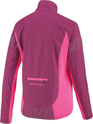 Vista 2 de Louis Garneau Modesto 3 - Chaqueta de bicicleta para mujer, resistente al viento, transpirable, ligera, color morado magenta
