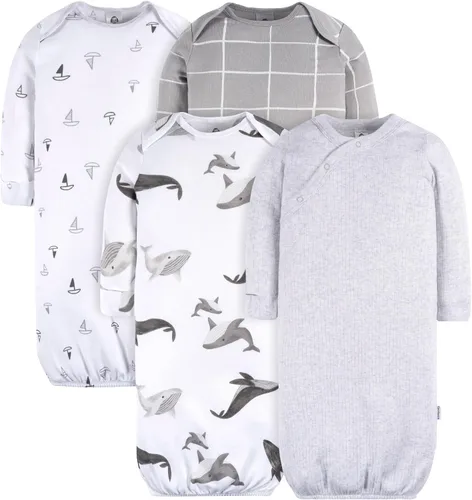 Vista 7 de Gerber Baby Boys 4-Pack Sleeper Gown Oso