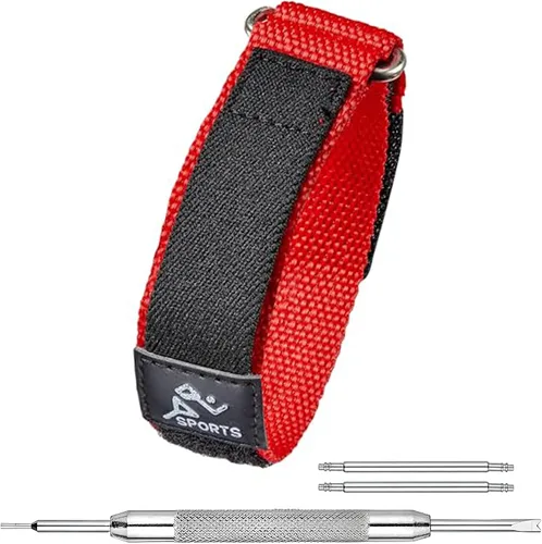 Vista 2 de Correa de reloj Alpine Sporty de nylon Correas de reloj de velcro de liberación rápida impermeables Correas de reloj ligeras y ajustables