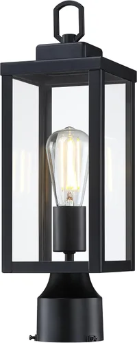 Vista 14 de GRUENLICH Outdoor Post Light Fixture, Tempered Glass, 16.5" White 1 Pack Blanco