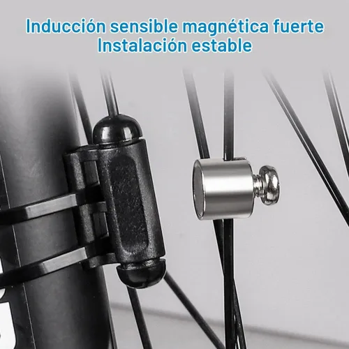 Vista 2 de Paquete de 2 velocímetros de bicicleta con imán para bicicleta, odómetro para computadora, rueda de radios, impermeable, sensor de conteo