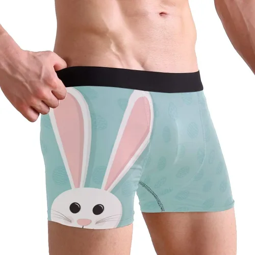 Vista 2 de Calzoncillos tipo bóxer para hombre, ropa interior de huevo, calzoncillos tipo bóxer suaves