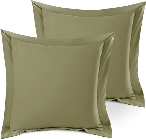 Vista 82 de Nestl Juego de 2 fundas tipo sham de almohada suaves - Fundas de almohada de microfibra de doble cepillado - Fundas de almohada de cama premium