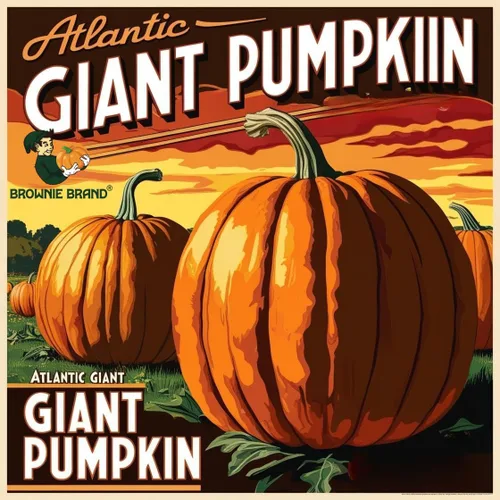 Vista 3 de Brownie Brand - Semillas de calabaza gigante Atlantic - Semillas tradicionales sin OMG para cultivar calabazas masivas de hasta 1,000 libras, alta