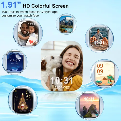 Vista 2 de Smart Watch for Women Men(Answer/Make Call), 2025 New 1.91" HD SmartWatch, Fitness Watch with 120+ Sport Modes, IP68 Waterproof, Heart Rate/Sleep