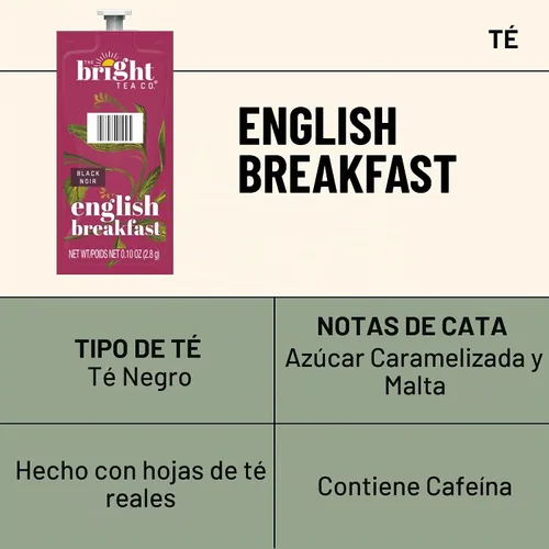 Vista 2 de Flavia Bright Tea Co. English Breakfast Tea Freshpacks funciona solo con Flavia Brewers (caja de 40)