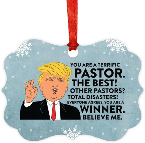 Vista 81 de Andaz Press Presidente Donald Trump Fancy Frame Recuerdo Adorno de Navidad Regalo de broma Ejecutivo de Cuenta, 1 paquete, Divertidas Ideas