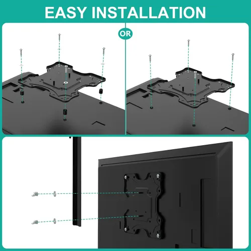 Vista 7 de WALI - Montaje plegable para TV en el techo, con giro y rebatible, para pantallas planas de 17 a 42 pulgadas, hasta 19.9 kg, montaje bajo gabinete