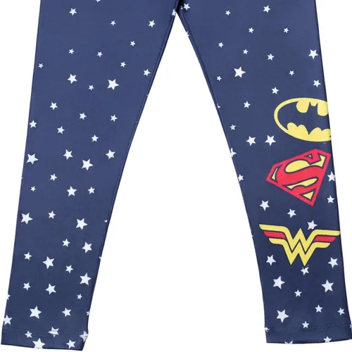 Vista 6 de DC Comics Justice League Batgirl Supergirl Wonder Woman Girls - Paquete de 4 pantalones para niños pequeños a niños grandes