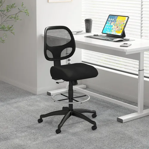 Vista 2 de Boss Office Products Taburete de malla de grado comercial, negro