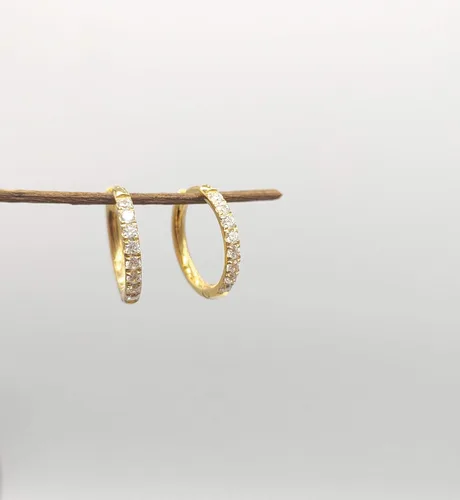 Vista 5 de Aretes de aro pequeños de plata de ley 925 con circonita cúbica, aretes de aro pequeños para mujeres y niñas, regalo de San Valentín, cumpleaños