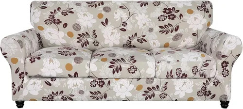 Vista 34 de SearchI Funda elástica para sofá, funda para sillón de 2 piezas con funda de cojín separada para silla, protector de muebles lavable para sala