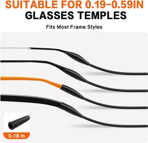 Vista 7 de 3 Correas para Gafas, Correa Ajustable Sin Cola para Gafas de Sol para Deportes, Soporte para Gafas Alrededor del Cuello, Retenedor de Cordón