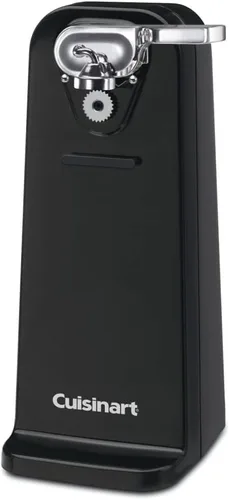 Vista 6 de Cuisinart Classic Maker, gofre redondo, plateado y abrelatas eléctrico CCO-50BKN Deluxe, color negro
