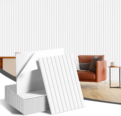 Vista 10 de Paquete de 12 paneles acústicos grandes para pared, paneles acústicos autoadhesivos insonorizados de 16 x 12 x 0.4 pulgadas, tratamiento acústico