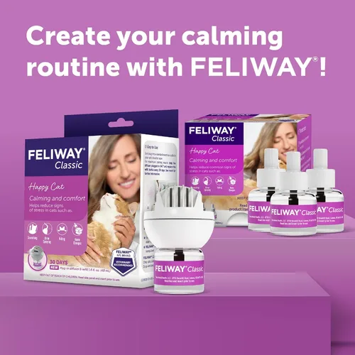 Vista 7 de FELIWAY Kit clásico de difusor calmante para gatos y recambio de 6 unidades, ayuda a reducir los comportamientos relacionados con el estrés como