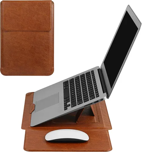 Vista 8 de HoYiXi Funda para laptop de 13.3 pulgadas con soporte, compatible con MacBook Neo 2026/MacBook Air/Pro 13 (M4/M3/M2/M1 2020-2025), Surface Pro 8