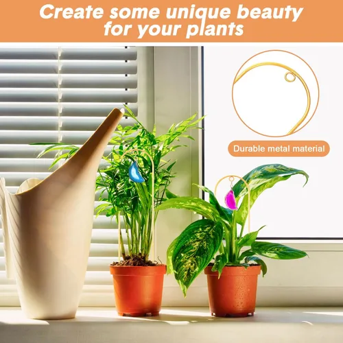 Vista 4 de Zopeal Paquete de 4 enrejados pequeños de metal para plantas de interior de 17 pulgadas, mini enrejado dorado para jardín, estaca de soporte