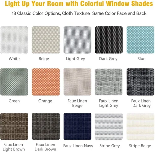 Vista 4 de Persianas enrollables solares para ventana, impermeables, filtrantes de luz, sin cordón, protección UV, ignífugas, para ventanas, puertas, sala