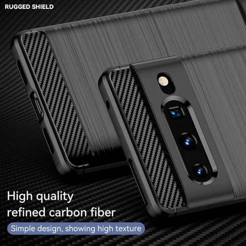 Vista 5 de Compatible con Google Pixel 7 Pro Funda protectora de goma TPU flexible de absorción de golpes para Google Pixel 7 Pro 2022 de 6.7 pulgadas
