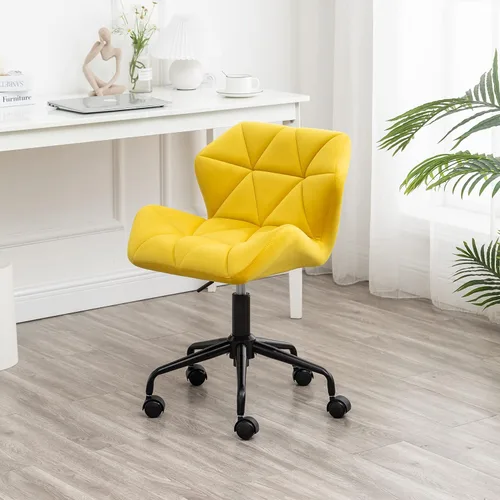 Vista 16 de Roundhill Furniture Eldon Diamond - Silla de oficina giratoria ajustable con diseño capitoné, color gris y azul