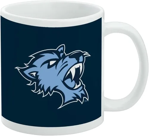 Vista 474 de Taza de cerámica con el logotipo principal de la Universidad Rider, taza de regalo novedosa para café, té y bebidas calientes, 11oz, blanca