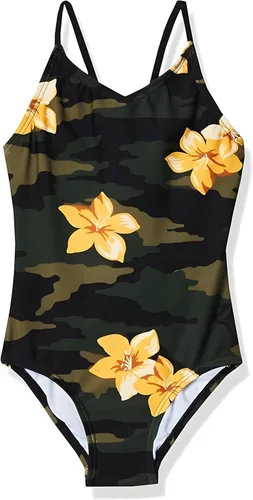Vista 40 de Kanu Surf Bañador deportivo de una pieza Daisy Beach para niñas Aloha Negro