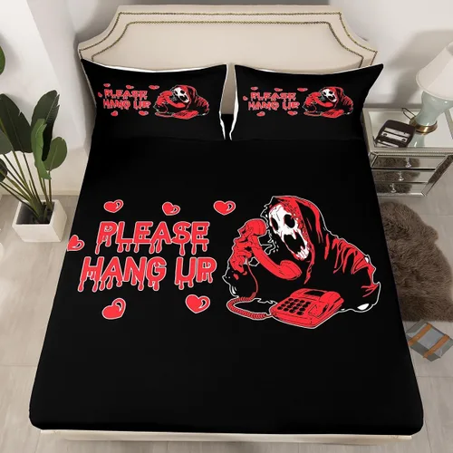 Vista 13 de Juego de sábanas bajeras con bonito diseño de gato negro para niños y niñas, diseño de dibujos animados de Halloween, gato, animales, sábanas
