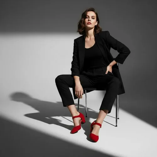 Vista 2 de LIURUIJIA Zapatos de vestir con correa de tobillo y tacón bajo y grueso para mujer, para el trabajo, boda, fiesta, baile