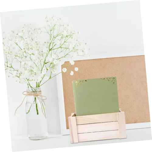Vista 4 de 1 cesta de almacenamiento de escritorio de madera, caja de almacenamiento, maceta de madera de granja, caja de frutas de madera, exhibición de cajas