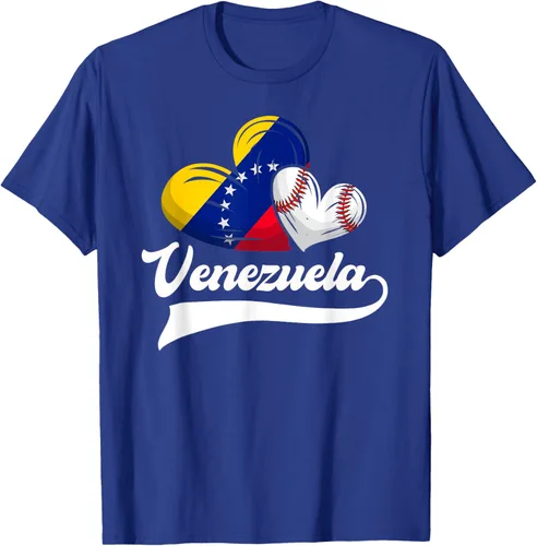 Vista 20 de Camiseta de béisbol venezolana con diseño de corazón y bandera de Venezuela, Negro
