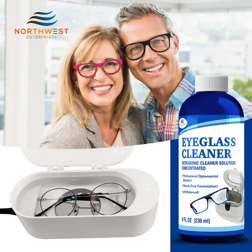 Vista 6 de NORTHWEST ENTERPRISES Solución de limpiador ultrasónico de gafas. Limpiador de gafas ultrasónico concentrado para uso en máquinas sónicas