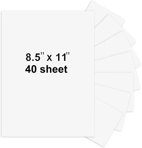 Vista 9 de 40 hojas de cartulina negra de 8.5 x 11 pulgadas, hojas de cartulina pesadas, papel de invitación en blanco, tarjetas de felicitación imprimibles