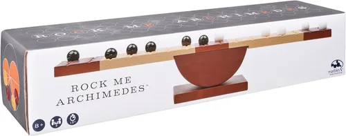 Vista 8 de Rock Me Archimedes, Juego de mesa familiar de rompecabezas de equilibrio y estrategia con canicas, juguete educativo STEM retro, para adultos