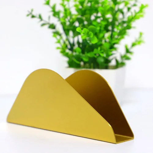 Vista 4 de Vertical Stainless Steel Napkin Holder Gold Freestanding Tissue Dispenser Sturdy Napkin Storage Rack for Restaurant Table and Home Kitchen Use