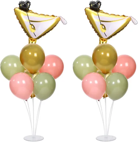 Vista 36 de Kit de soporte para globos de fiesta de fútbol 2 juegos con 2 globos de rugby de aluminio tipo bola, centro de mesa temático de fútbol para mesas