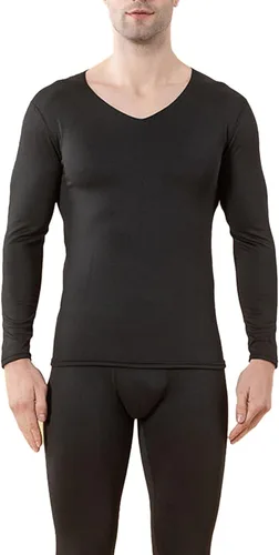 Vista 2 de Long Johns - Ropa interior térmica para hombre, con forro polar, capa base para clima frío, conjunto de ropa interior térmica para hombre, forro