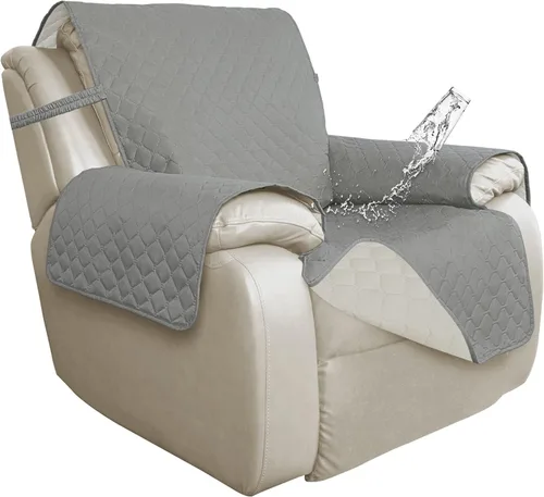 Vista 45 de ISSUNTEX Fundas de sofá de dos plazas con doble protección 100% impermeables para sala de estar, fundas para sofá de 2 cojines, protector de muebles