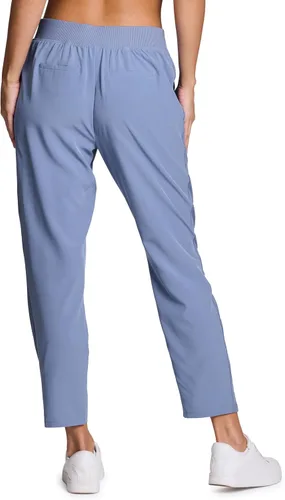Vista 2 de RBX Pantalón de tobillo para mujer, de secado rápido, ligero, elástico, tejido, sin pinzas, pierna recta