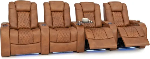Vista 26 de Seatcraft Asientos de cine en casa Virtuoso LT Tawny Single reclinable Leonado