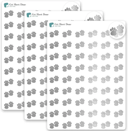 Vista 10 de Paw - Calcomanías para planificador de mascotas, 54 láminas doradas (1/2 pulgadas), recordatorio de medicamentos para el cuidado de perros y gatos