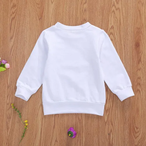 Vista 7 de Suéter de manga larga con estampado Mama is My Bestie para niñas pequeñas, ropa de otoño e invierno