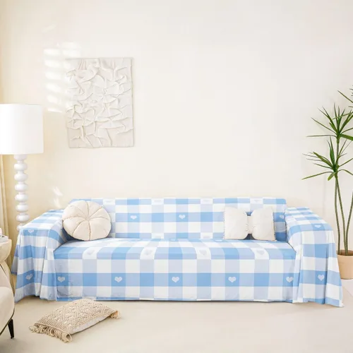 Vista 16 de Erosebridal Funda de sofá de lunares de 71 x 91 pulgadas, funda de sofá con lunares geométricos, funda de sofá moderna de estilo rústico con Blanco