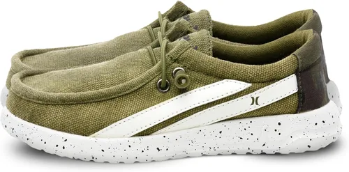 Vista 9 de Hurley - Mocasines elásticos con cordones para niños, zapatos de lona para niños y niñas - Cómodos, duraderos, elegantes - Zapatillas de moda
