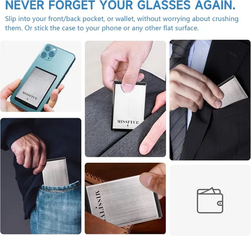 Vista 2 de Missfive Gafas de Lectura Plegables Premium con Bloqueo de Luz Azul para Hombres y Mujeres, Ultradelgadas Plegables Portátiles de Viaje con Estuche