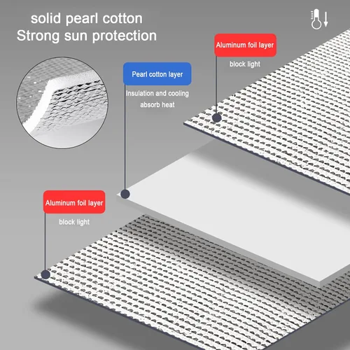 Vista 4 de Película aislante de película aluminizada, película opaca total para ventana con control de calor, antirreflejos, bloqueo solar, película