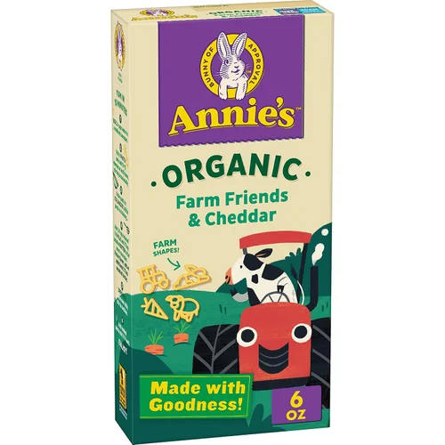 Vista 11 de Conchas de Annie's y Cheddar Añejo Real, hecho con pasta orgánica y queso real, 6 onzas
