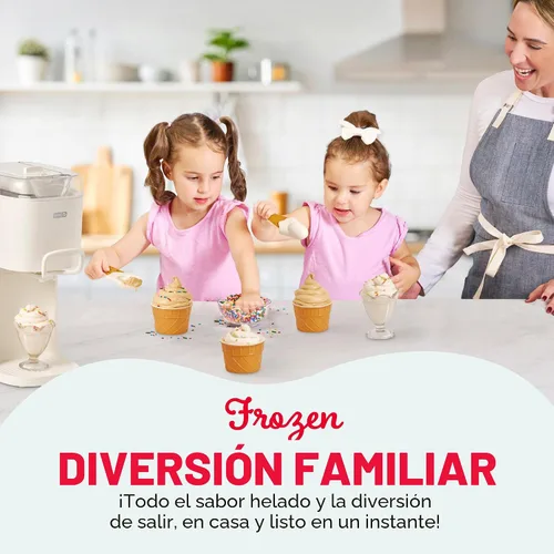 Vista 3 de Dash Máquina de helado suave Yogur congelado, sorbete y gelato – Máquina de helado de encimera para el hogar con tazón congelador, canal